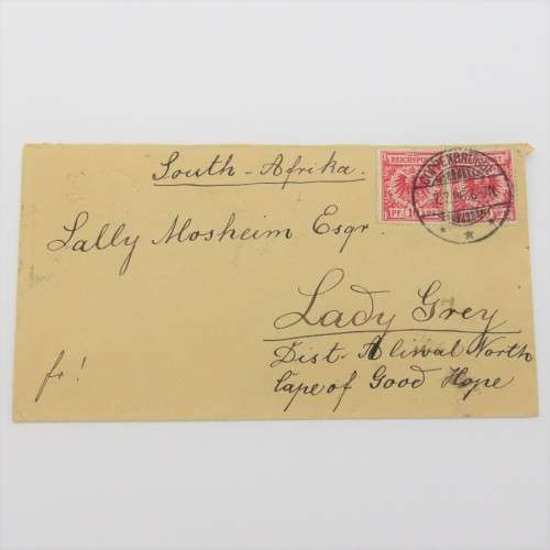 1896 Letter from Coppenbrugge, Hanover, Germany to Lady grey, Cape of Good Hope