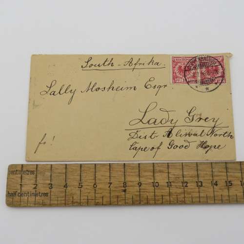 1896 Letter from Coppenbrugge, Hanover, Germany to Lady grey, Cape of Good Hope