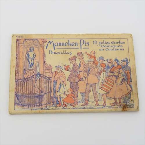 Mannekin-Pis - 10 Vintage Bruxelles comic postcards in folder