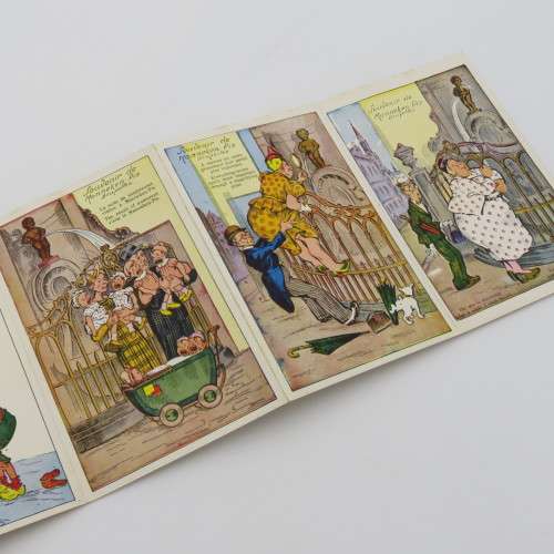 Mannekin-Pis - 10 Vintage Bruxelles comic postcards in folder