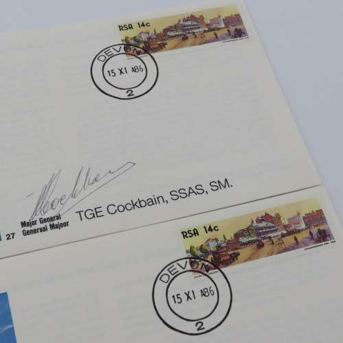 Pair of covers 21st anniversary NADS - Both covers flown and numbered