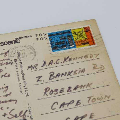 Two 1973 Motel Kennedy postcards sent from Harrismith to Rosebank, South Africa