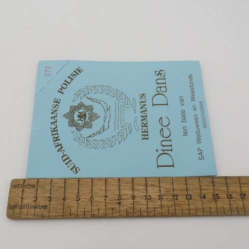 1992 SA Police Dinee Dans Hermanus ticket - Unused