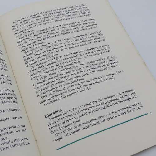 A New Beginning - Speech by State President P.W Botha - 31 January 1986