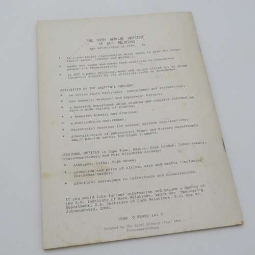 Comments on the Theron Commission report 1977 by the SA Institute of Race Relations