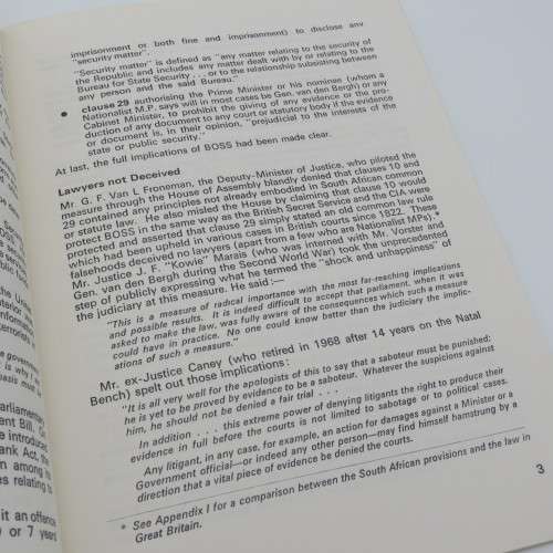 South Africa : The Boss Law 1970