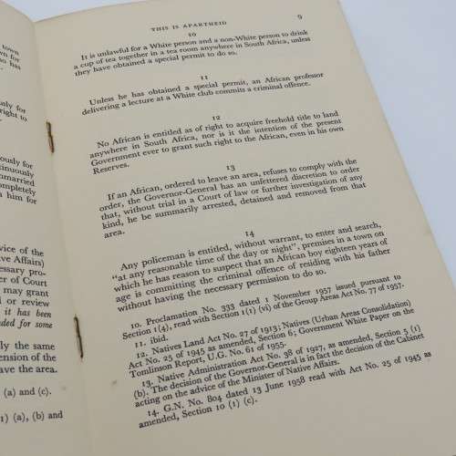 This is Apartheid by Leslie Rubin who represents the Africans of the Cape Province - 1959 edition