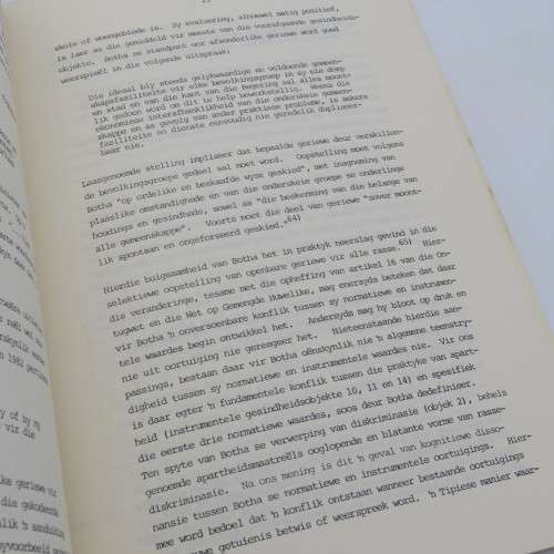 Die Groepsgebod in PW Botha se Politieke oortuitgings 1987 issue