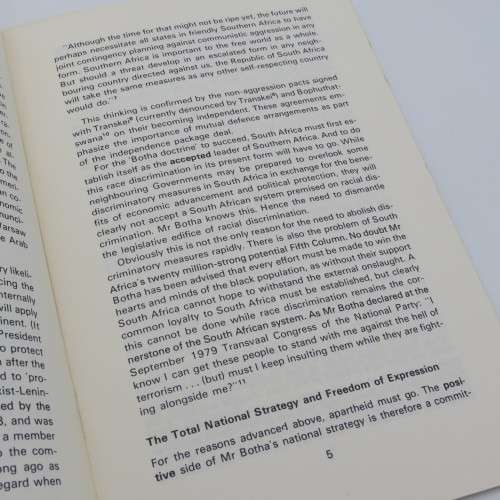 A National Strategy for 1980 - Published by SA Institute of Race Relations