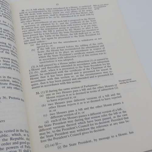 Republic of South Africa Constitution Act No.110, 1983