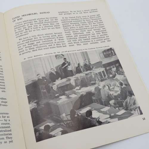 Dr. H.F Verwoerd on Crisis in World Conscience and the road to Freedom for Basutoland, Bechuanaland