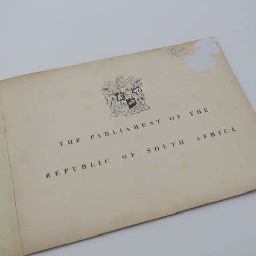 1961 booklet on Houses of Parliament of RSA - Original