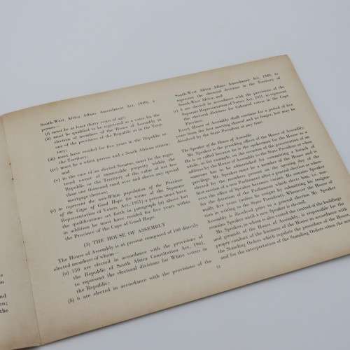 1961 booklet on Houses of Parliament of RSA - Original