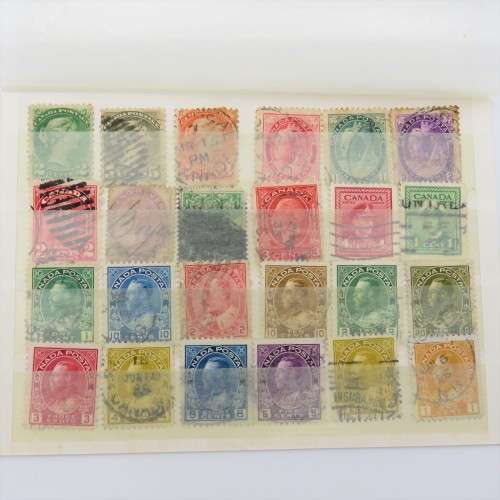 Lot of 20 early Canada stamps - Victorian and later