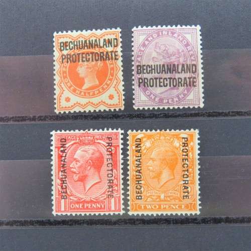 Bechuanaland Protectorate Lot of 4 x mint hinged stamps