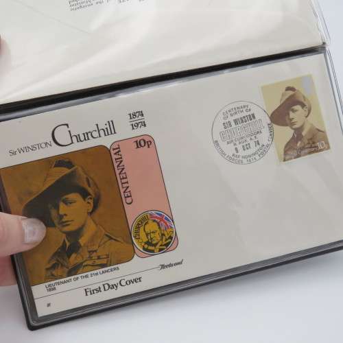 Booklet issued 1974 with 4 Winston Churchill Covers - Churchill Centenary