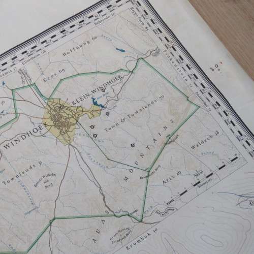 Vintage map of Windhoek - 68 x 73 cm - Weights not included