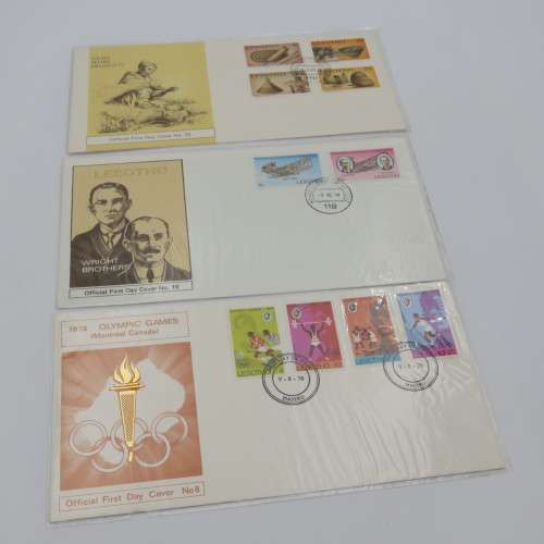 Lesotho lot of 6 first day covers