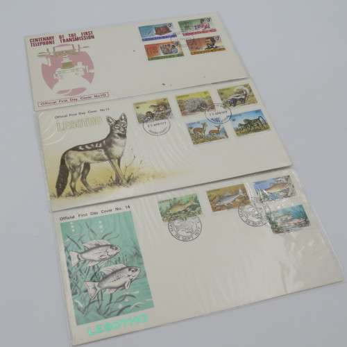 Lesotho lot of 6 first day covers