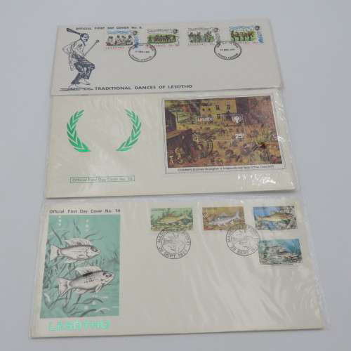 Lesotho lot of 12 First day covers