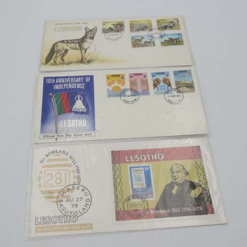 Lesotho lot of 12 First day covers