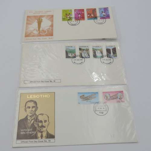 Lesotho lot of 12 First day covers