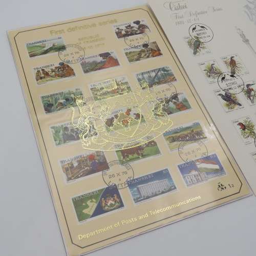 Ciskei, Transkei and Bophuthatswana first definitive series of stamps - used on cards