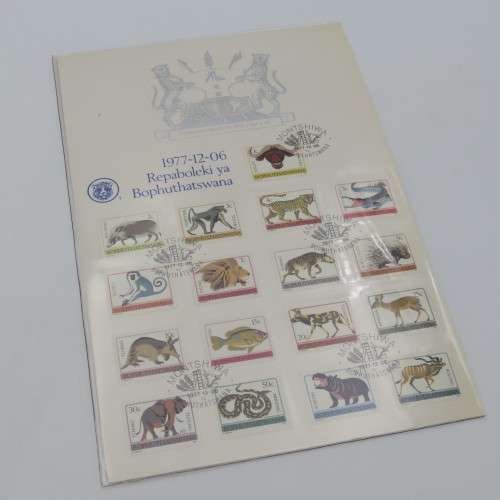 Ciskei, Transkei and Bophuthatswana first definitive series of stamps - used on cards