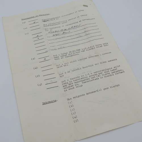Aanstellingsbrief deur die Administrasie van Kleurlingsake in 1972