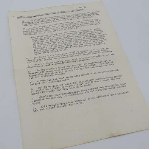 Aanstellingsbrief deur die Administrasie van Kleurlingsake in 1972