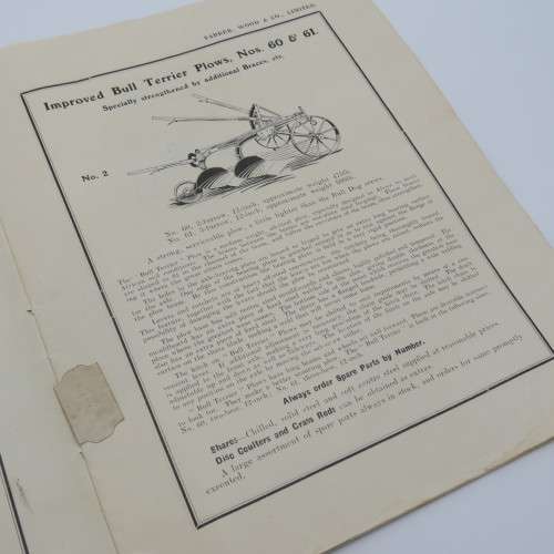 August 1925 Agricultural Implements brochure - Parker Wood and Co