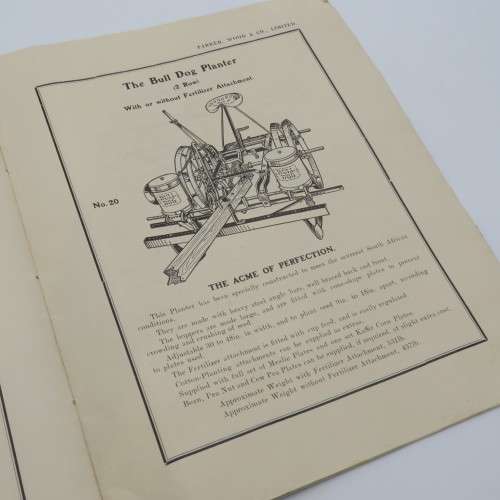 August 1925 Agricultural Implements brochure - Parker Wood and Co
