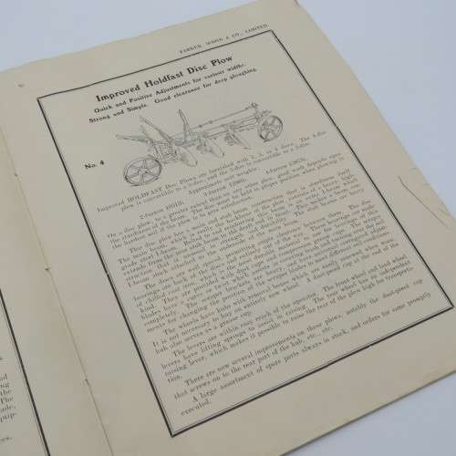 August 1925 Agricultural Implements brochure - Parker Wood and Co
