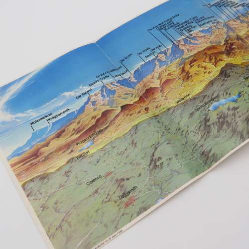 Radio and TV dagboek 1980 - Drakensberg area map - 57 x 25 cm
