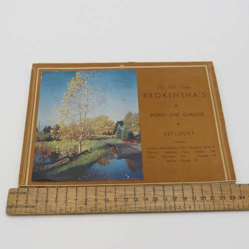 1954 Calendar Brokensha`s stores and garages Estcourt