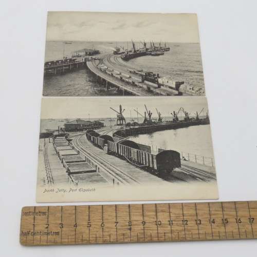 Lot of 2 Antique postcards of Port Elizabeth Jetty 1906/7