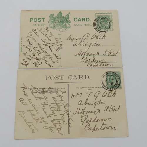 Lot of 2 Antique postcards of Port Elizabeth Jetty 1906/7