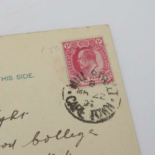 1905 Postcard posted from Cape Town to Kent England - Picture of the Saturday Market