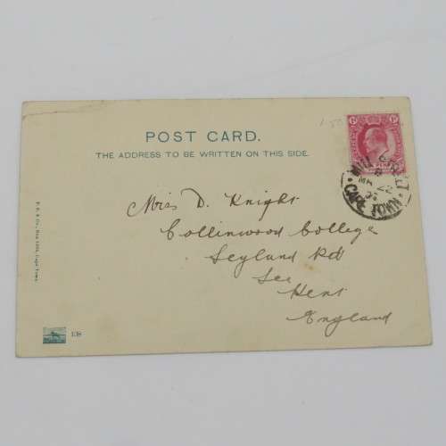 1905 Postcard posted from Cape Town to Kent England - Picture of the Saturday Market
