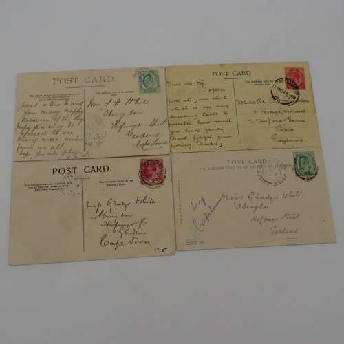 4 Antique postcards with scenes of Port Elizabeth - Early 1900`s