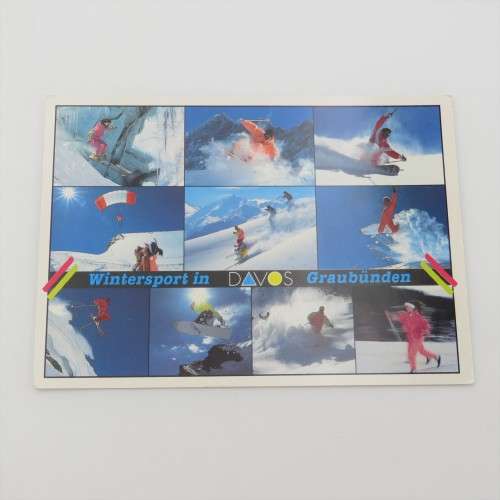 Postcard sent from Switzerland to South Africa - Taxed for insufficient postage