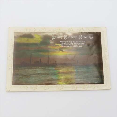 Early 1900`s postcard - Embossed - Loving Birthday Greetings