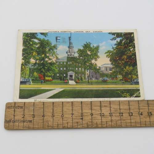 1938 Postcard posted from London, Canada to Goodwood, South Africa - Without stamp