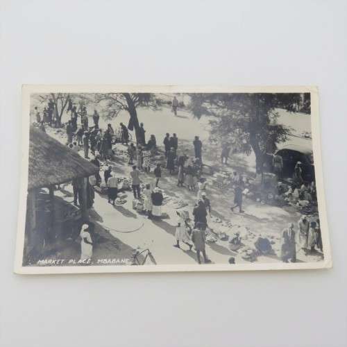 Mint postcard of the Market place in Mbabane, Swaziland - Early 1900`s