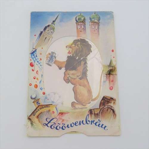 Lowenbrau vintage animated postcard
