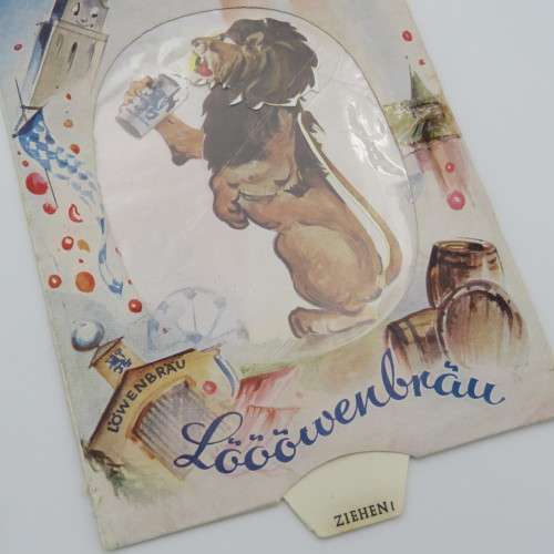 Lowenbrau vintage animated postcard