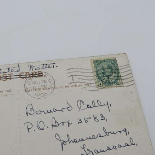 1906 Postcard from St John, Canada to Johannesburg, Transvaal - Montreal Import Co