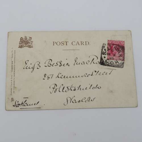 1905 Postcard sent from Salt River, Cape of Good Hope to Glasgow, Scotland