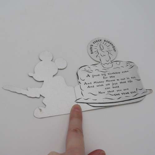 Walt Disney 1934 Mickey Mouse birthday card - Rare