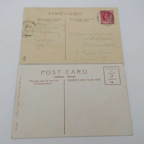 Lot of 5 antique Simon`s Town Postcards - Current Naval base and other